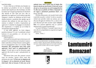 Lamtumire ramazan