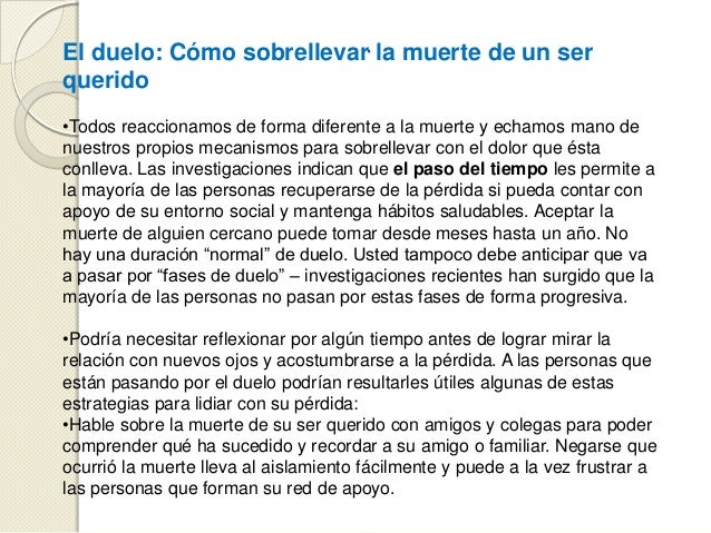 La muerte y el duelo