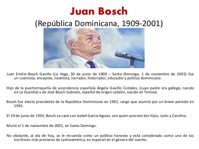 La Mujer de Juan Bosch [Cuento - Texto completo.]
