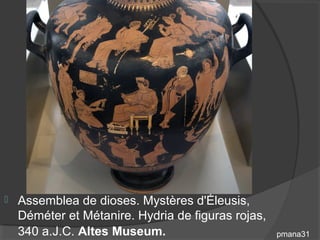    Assemblea de dioses. Mystères d'Éleusis,
    Déméter et Métanire. Hydria de figuras rojas,
    340 a.J.C. Altes Museum.                        pmana31
 