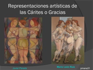 Representaciones artísticas de
    las Cárites o Gracias




                     Mario León Ruiz
 Javier Parada                         pmana31
 