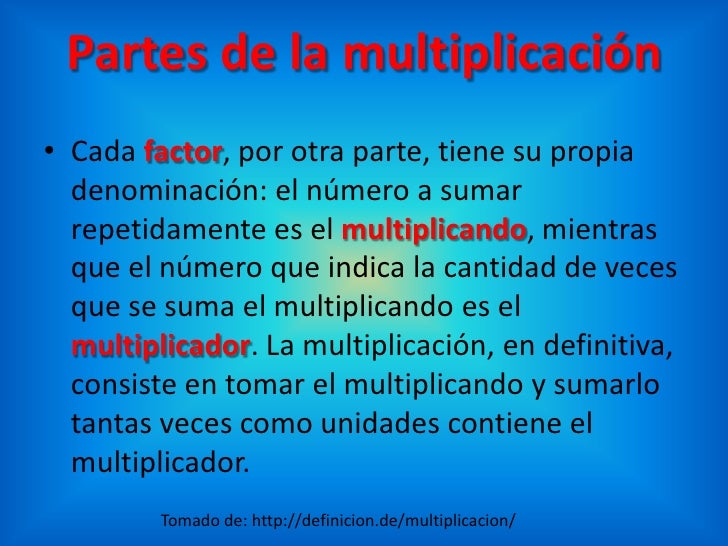 La multiplicación