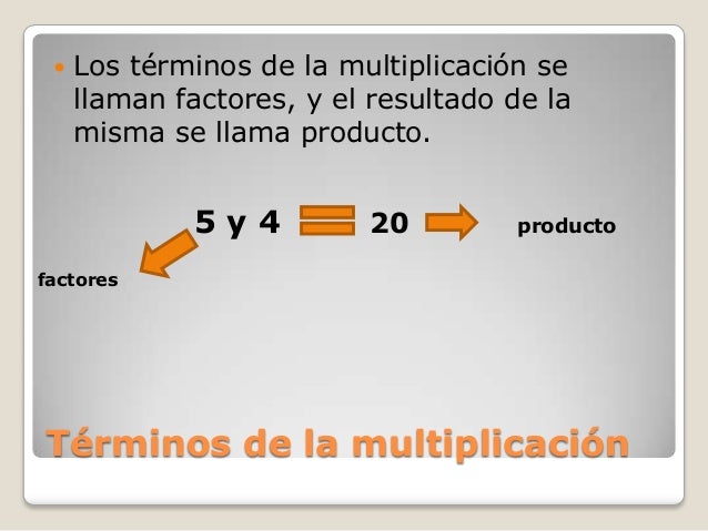 La multiplicación