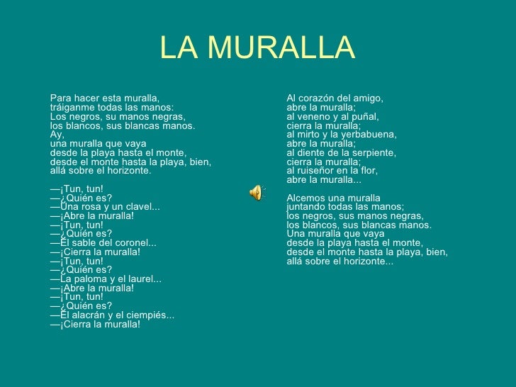 La Muralla (Nicolás Guillén)