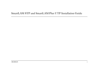 100-080-05 i
SmartLAM STP and SmartLAM Plus UTP Installation Guide
10008005.bk : 00-frnt.fm5 Page i Tuesday, March 24, 1998 10:48 AM
 