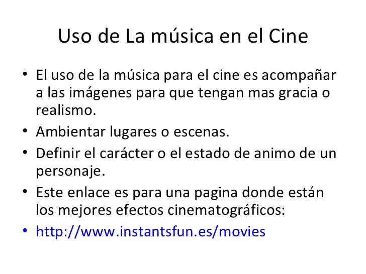 La musica en el cine