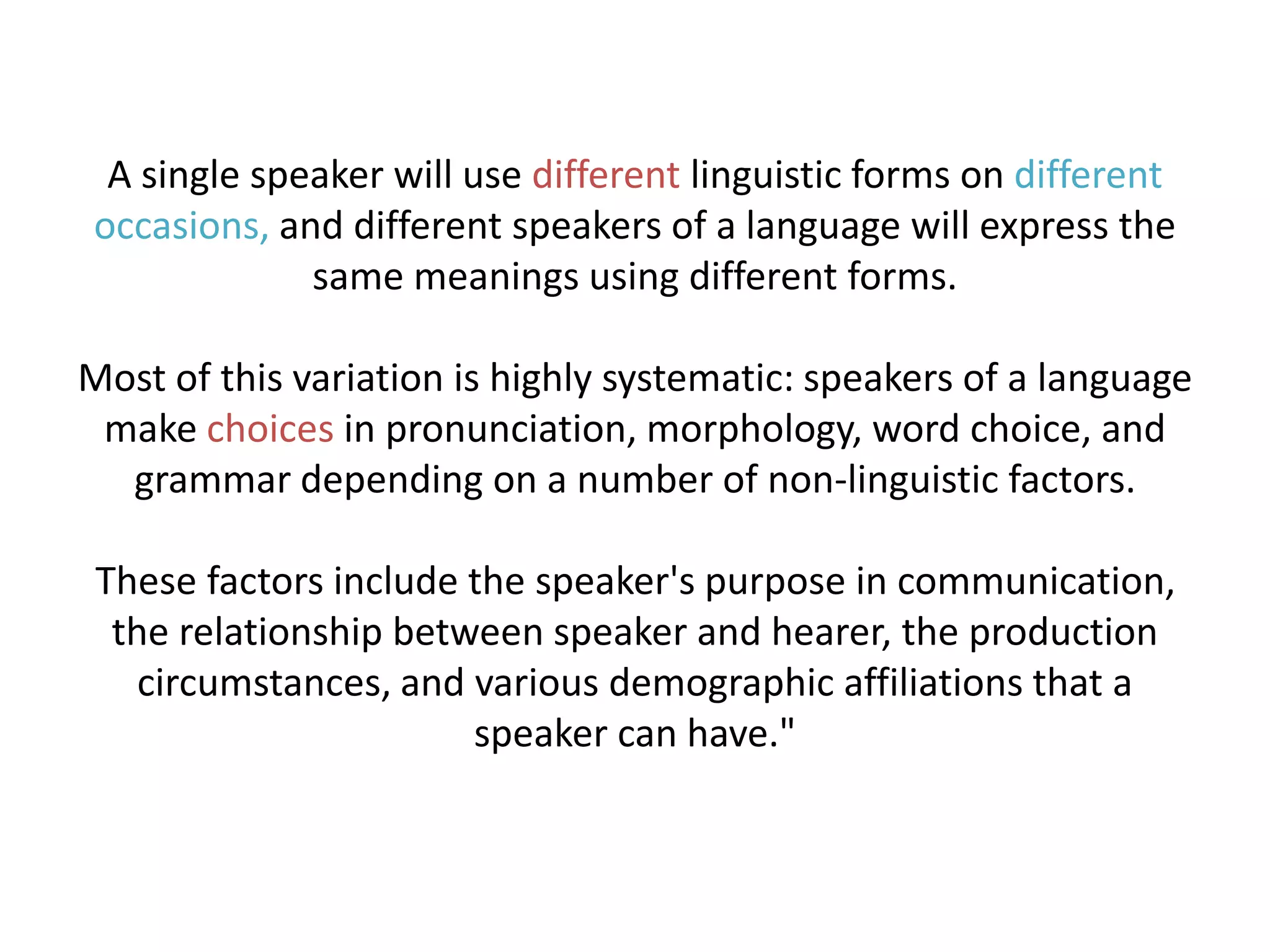 Language variation | PPTX