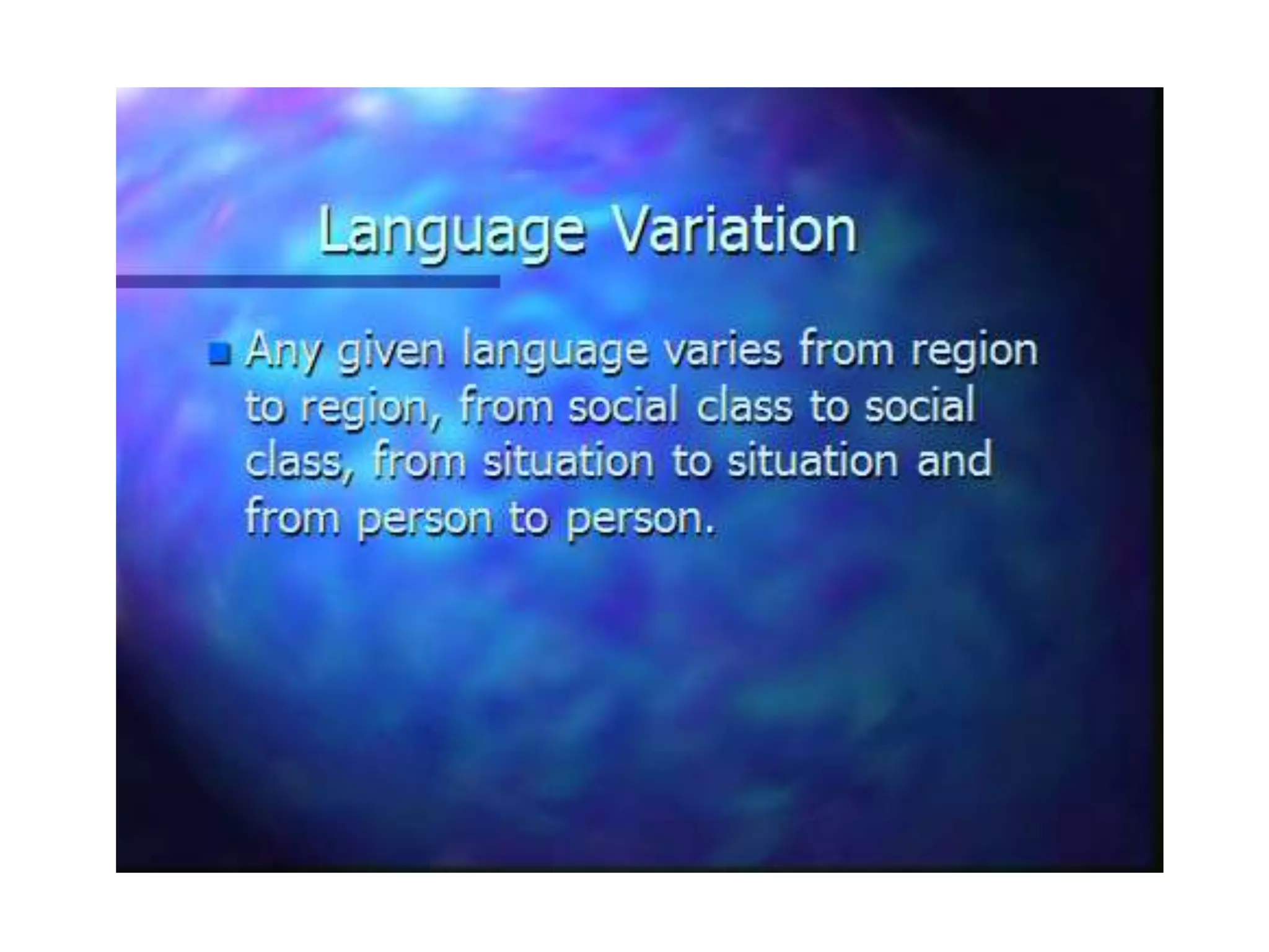 Language variation | PPTX