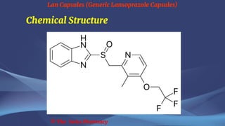 Lan Capsules (Generic Lansoprazole Capsules)
© The Swiss Pharmacy
Chemical Structure
 
