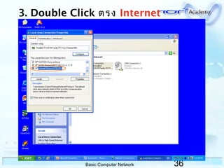 36Basic Computer Network
3. Double Click ตรง Internet
Protocol (TCP/IP)
 