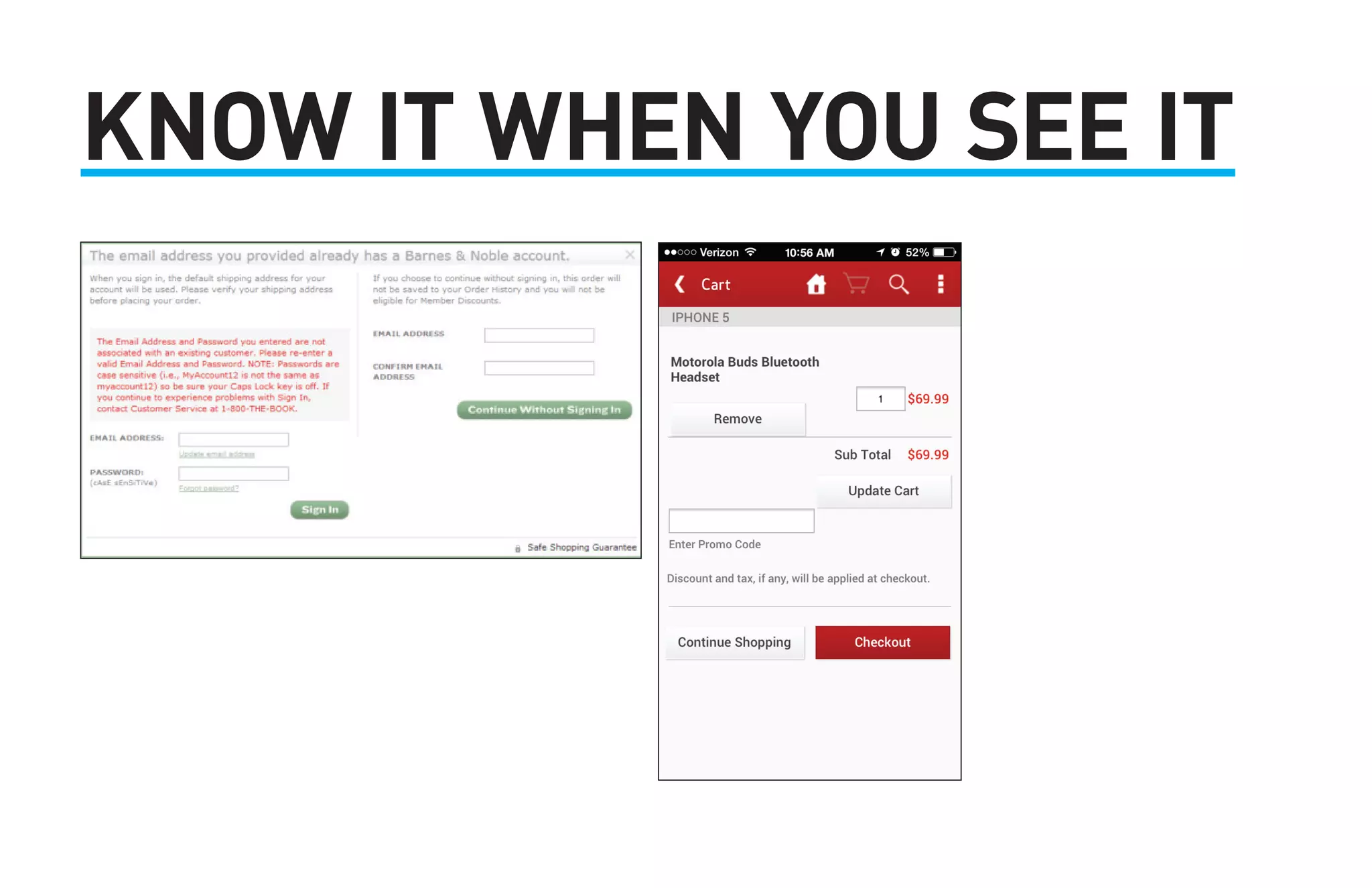 KNOW IT WHEN YOU SEE IT 
 