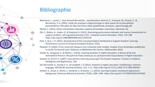 Bibliographie
Marchand, L., Loisier, J., Paul-Armand Bernatchez, coordonnateur, Bourret, S., Huneault, M., Doucet, C., &
B...