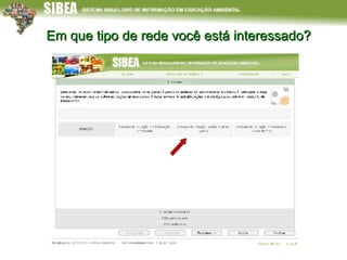 Em que tipo de rede você está interessado? 