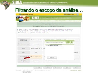 Filtrando o escopo da análise… 