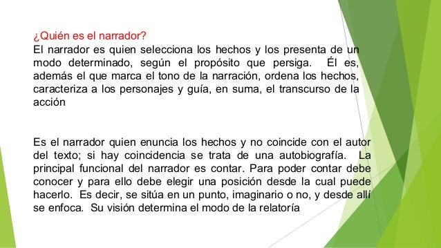 La narración y el narrador 7°