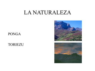 LA NATURALEZA
PONGA
TORIEZU
 
