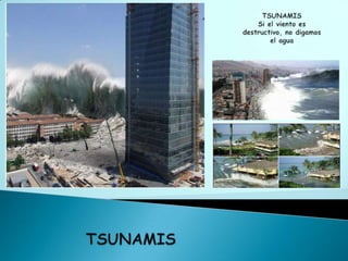 TSUNAMIS Si el viento es destructivo, no digamos el aguaTSUNAMIS