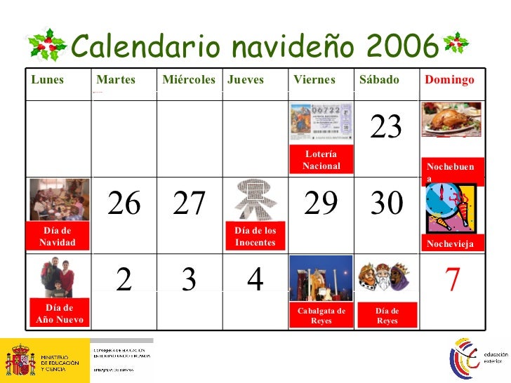 La Navidad En Espana calendario de fiestas navideñas
