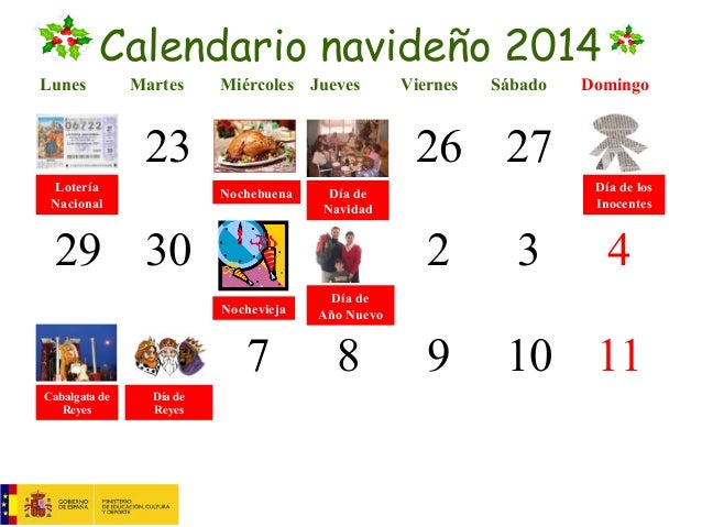 La Navidad En Espana 2014 calendario de fiestas navideñas