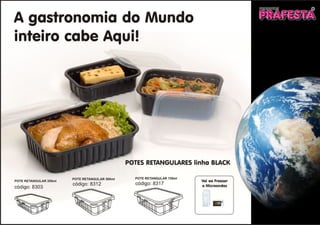 Lançamento - Pote Retangular Preto