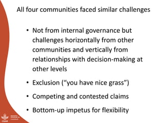 Land and resource governance in pastoralist systems: It’s not all about boundaries and property rights
