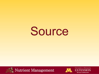 Nutrient Management
Source
 