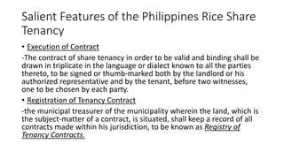 Tenancy Municipality Land-Reform-in-the-Philippines Philippine History | PPTX