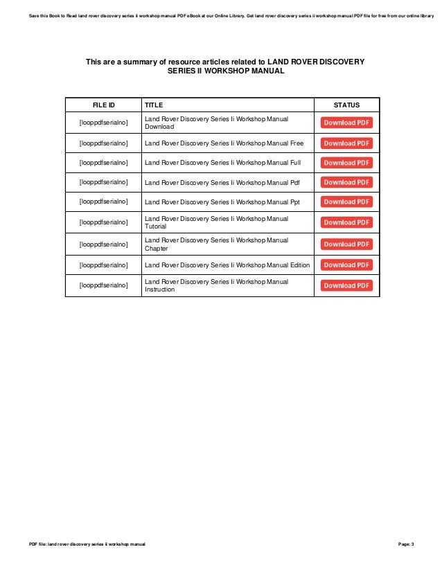 Land rover-discovery-series-ii-workshop-manual