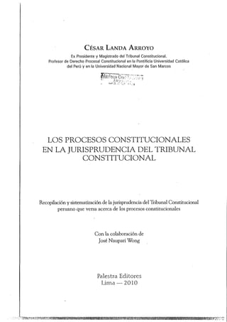 Landa funciones del derecho procesal constitucional