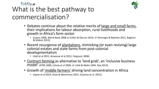 Land and agricultural commercialisation intro | PPTX