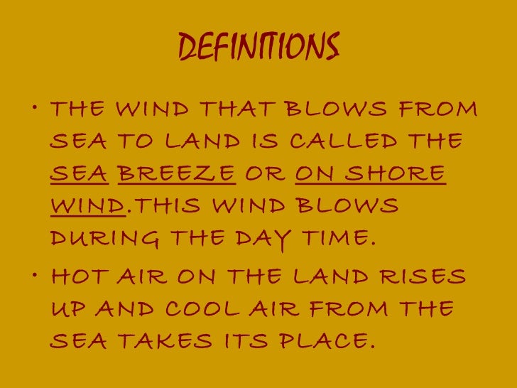 Land And Sea Breeze