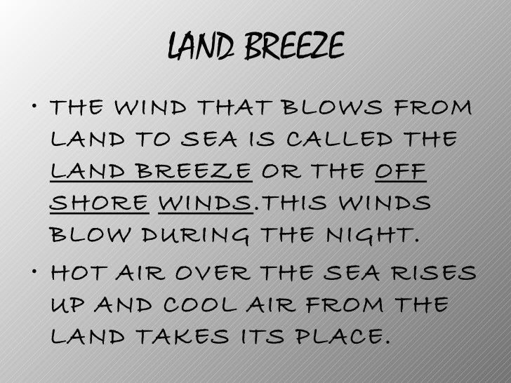 Land and sea breeze