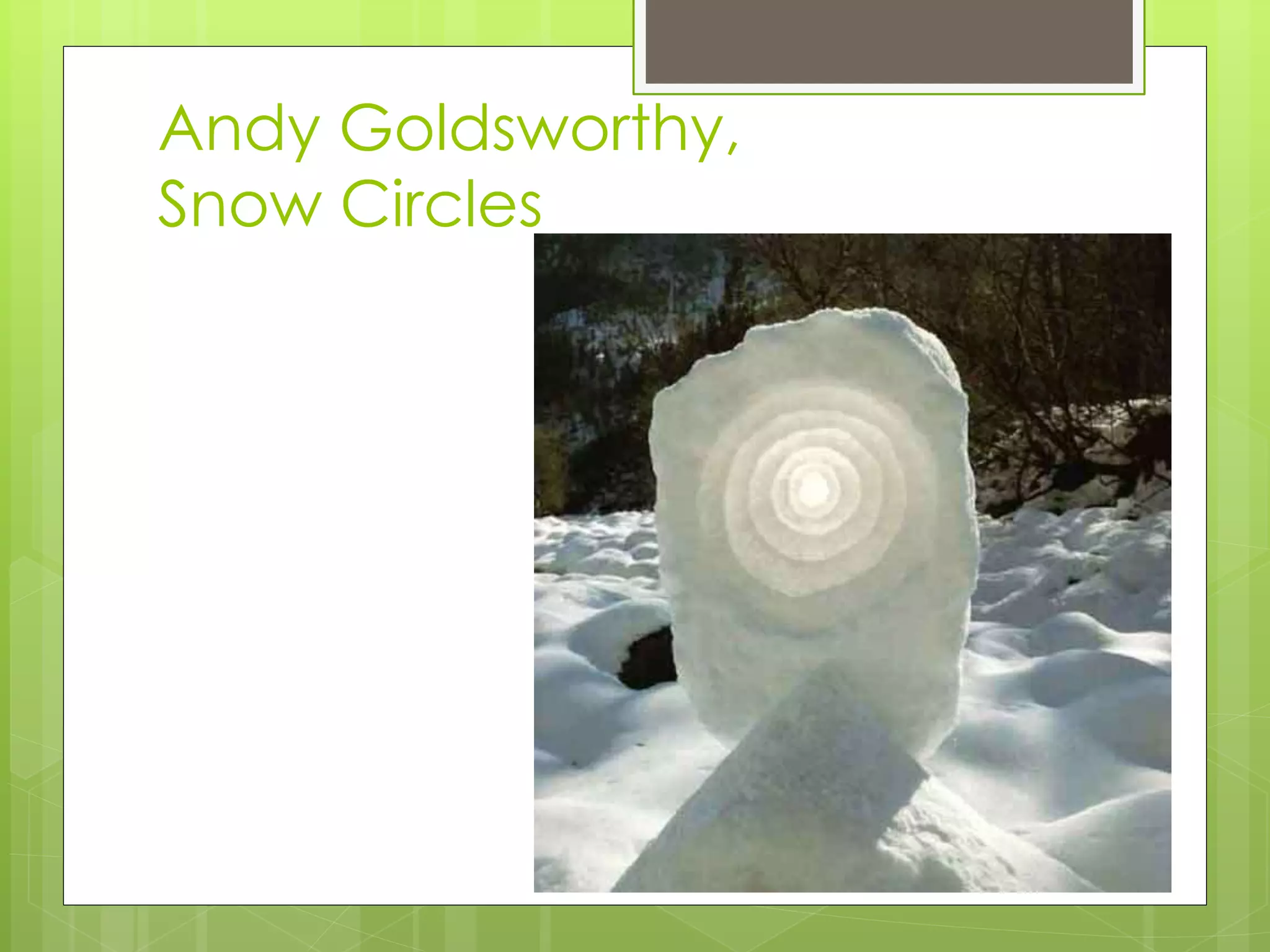 Land Art Environmental Pptx