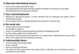 Land as a factor of production | PDF