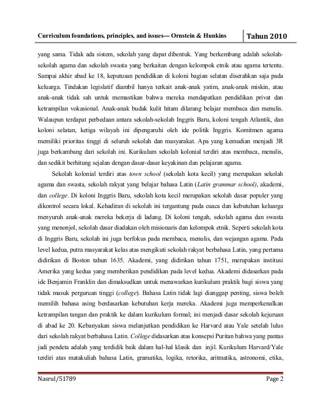 Landasan Historis Kurikulum