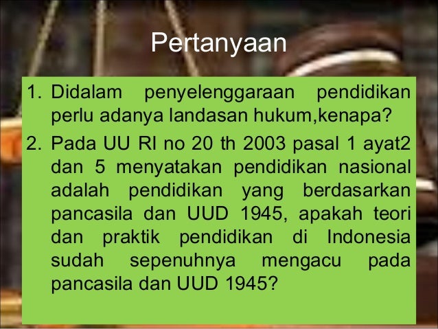 Landasan Hukum