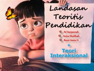 Landasan 
Teoritis 
Pendidikan 
Ai Nurjannah 
Anita Sholihah 
Resti Amin N 
+ 
Teori 
Interaksional 
 