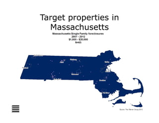 Target properties in
  Massachusetts
 