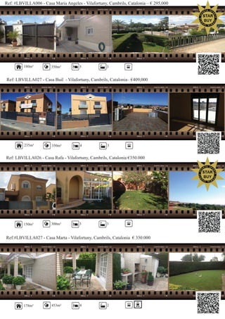 Ref: #LBVILLA006 - Casa Maria Angeles - Vilafortuny, Cambrils, Catalonia – € 295,000
Ref: LBVILLA027 - Casa Buil - Vilafortuny, Cambrils, Catalonia– €409,000
Ref: LBVILLA026 - Casa Rafa - Vilafortuny, Cambrils, Catalonia €350.000
180m² 350m² 5 3
235m² 350m² 4 3
178m²
300m² 3 3
Ref:#LBVILLA027 - Casa Marta - Vilafortuny, Cambrils, Catalonia € 330.000
453m² 4 2
150m²
 
