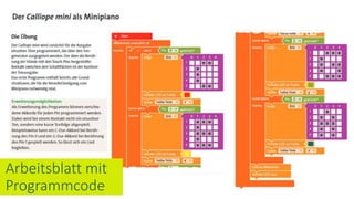 Arbeitsblatt mit
Programmcode
 