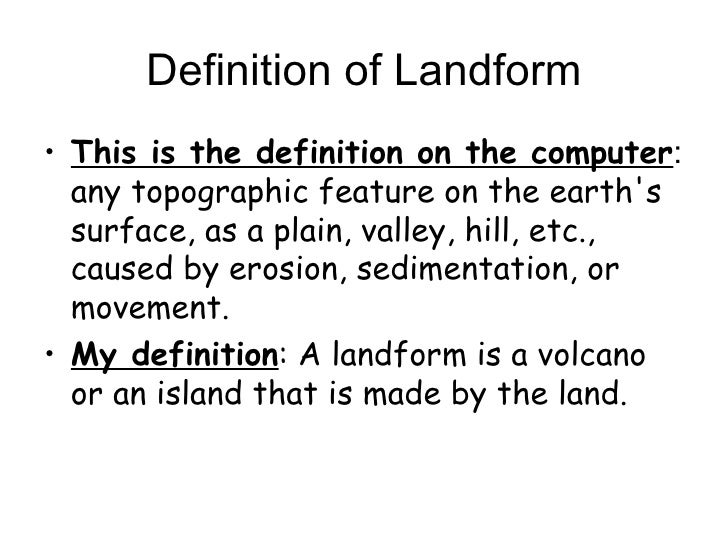 Land formation presentation