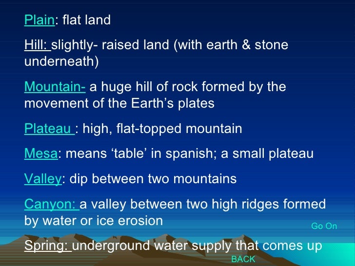 Landforms Notes on landforms &amp; how they are created with visuals