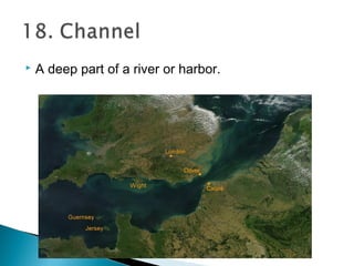  A deep part of a river or harbor.
 