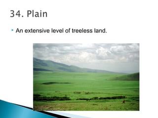  An extensive level of treeless land.
 