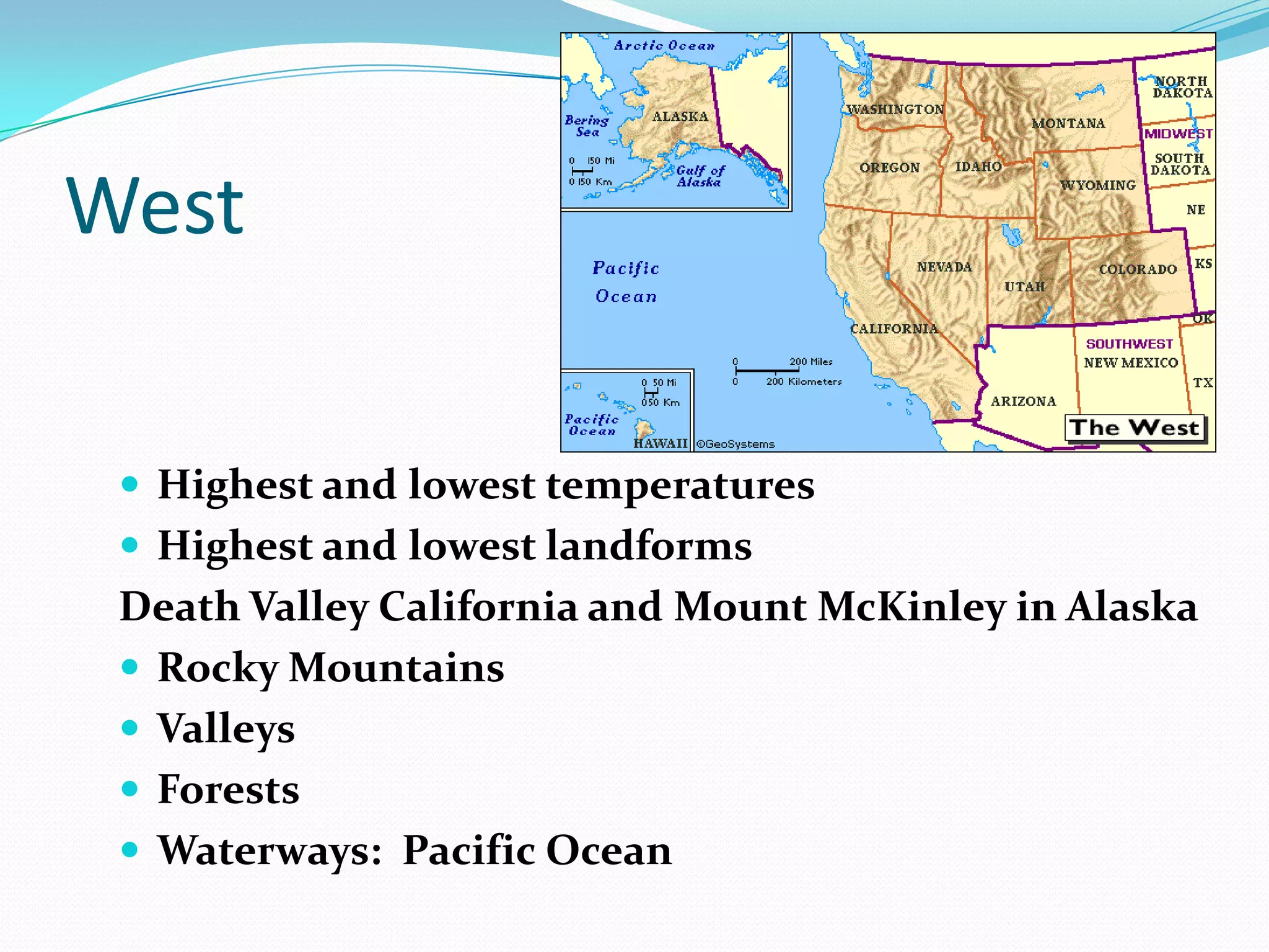 Landforms and waterways of the united states regions | PPTX