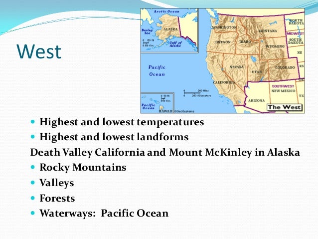Landforms and waterways of the united states regions