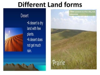 Different Land forms