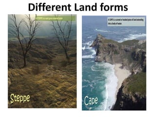 Different Land forms