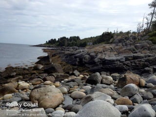 Rocky Coast
Monhegan Island, Maine
A coastline is the area where land meets sea or ocean.
 