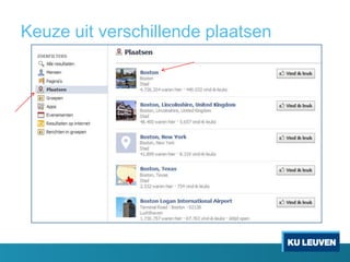 Keuze uit verschillende plaatsen

 